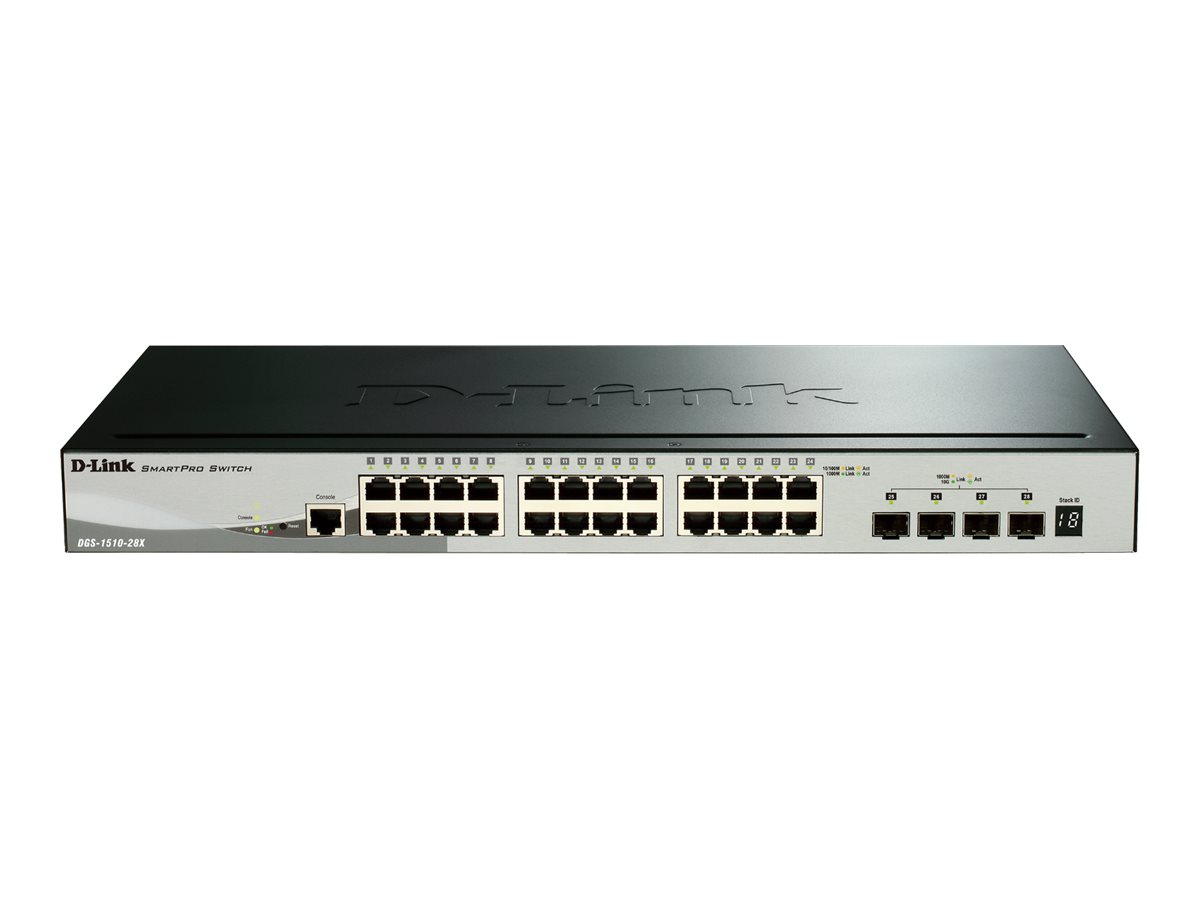 Switch 440mm D-Link DGS-1510-28X         4*SFP+/24*GE retail