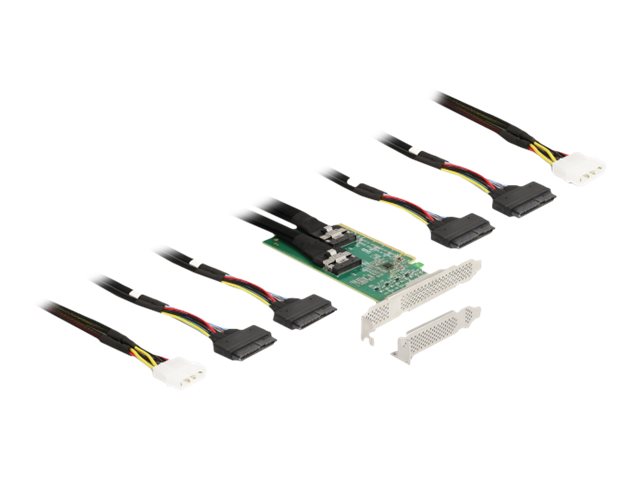 DELOCK PCI Express 4.0 x16 Karte zu 4 x SFF-8639 NVMe