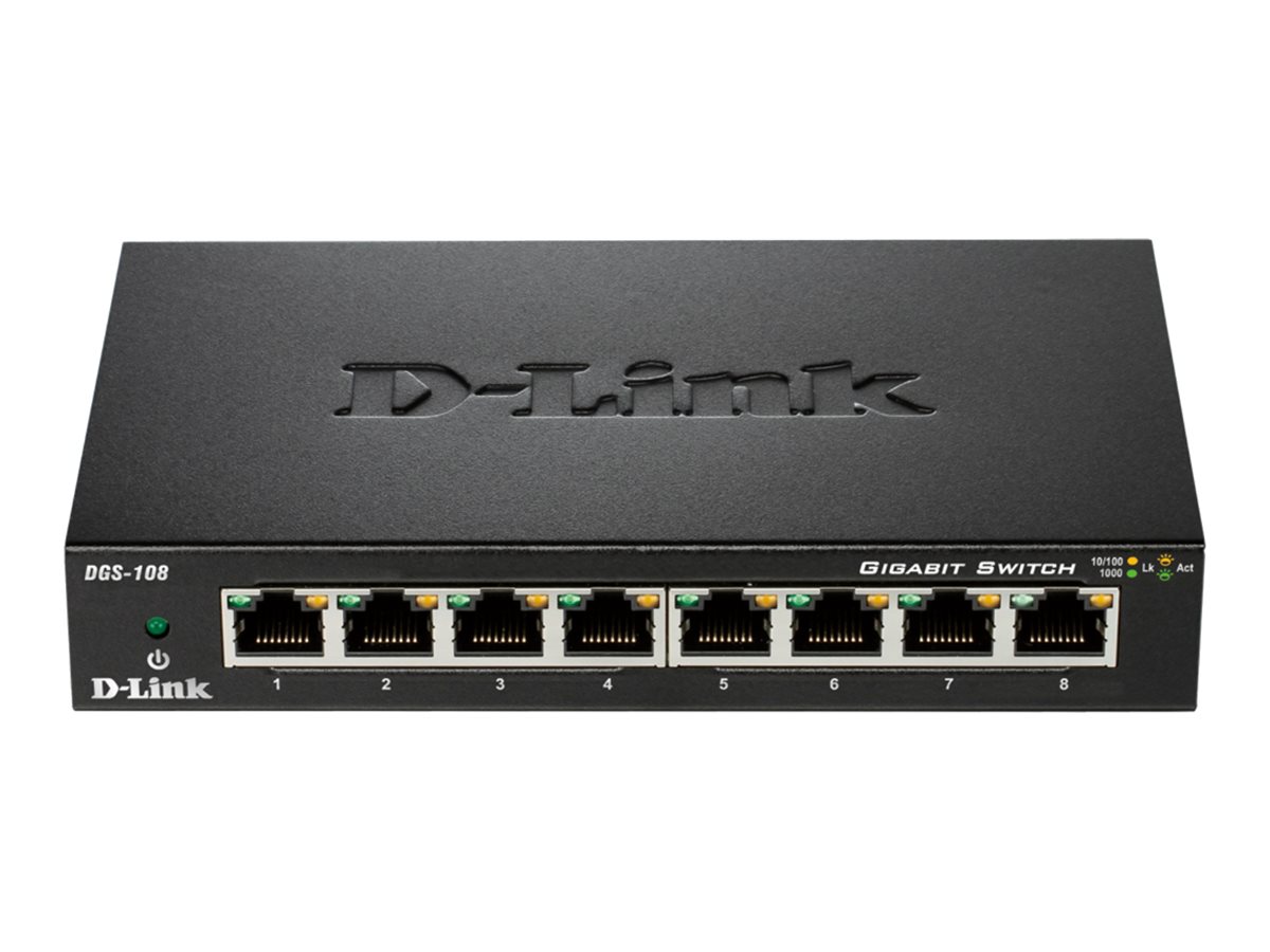 D-Link DGS 108 - Switch - unmanaged - 8 x 10/100/1000