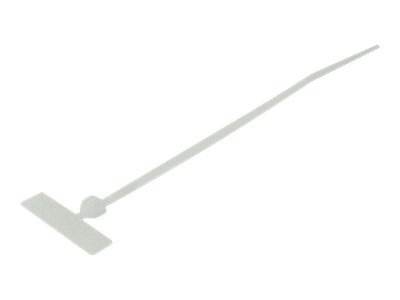 exertis Connect - Kabelbinder mit Etiketten - 11 cm - Natural (Packung mit 100)