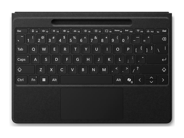 Microsoft Surface Pro Flex Keyboard - Tastatur - mit Beschleunigungsmesser, Trackpad, Surface Slim Pen 2 Ablage- und Ladeschale - kabellos - Bluetooth LE - Schwarz