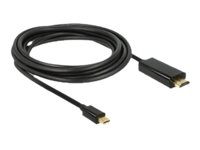 DELOCK Displayport Kabel mini DP -> HDMI St/St 3.00m schwarz